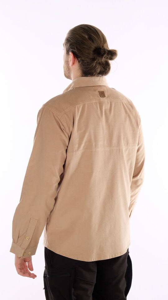 Utopeak Apolyont Kadife Erkek Gömlek Bej