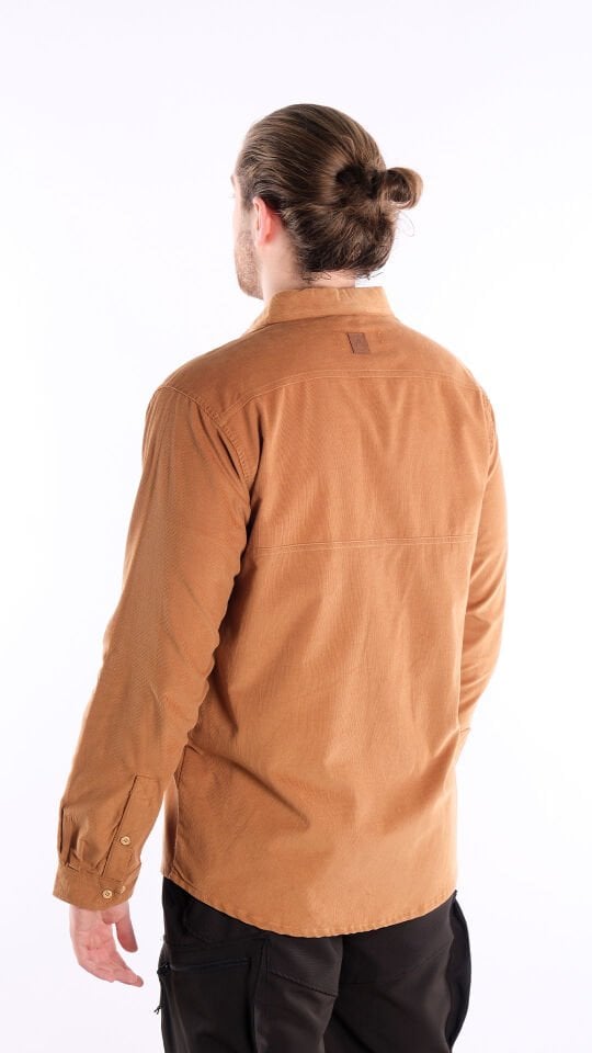 Utopeak Apolyont Kadife Erkek Gömlek Camel