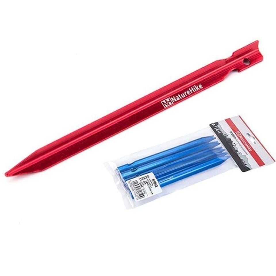 Naturehike Kamp Çadır Kazığı 8li 18 cm - Kırmızı