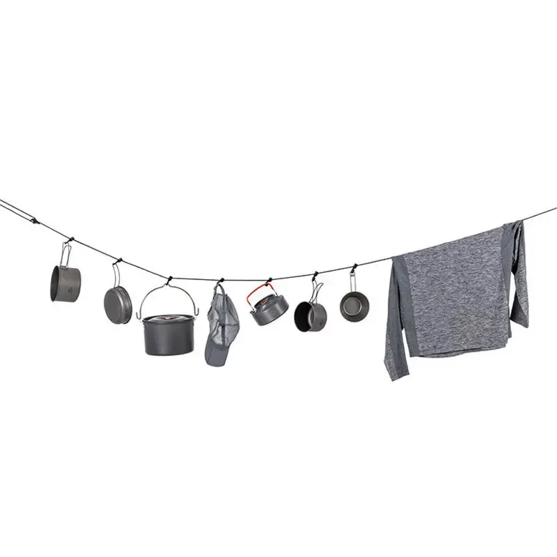 Naturehike Kamp İpi Dark Gray 420 cm Askılı