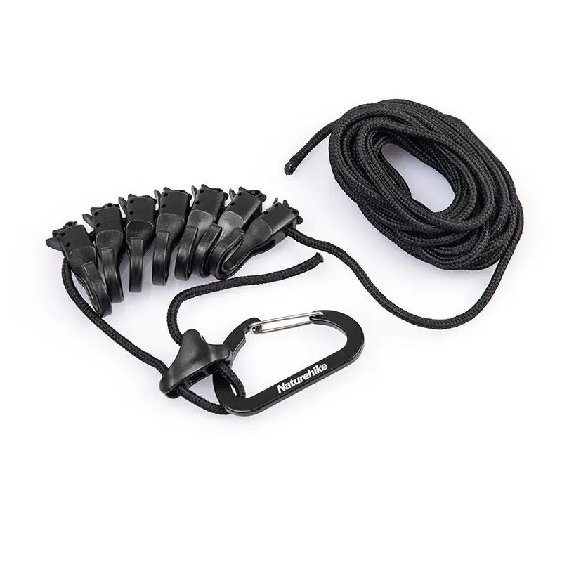 Naturehike Kamp İpi Dark Gray 420 cm Askılı