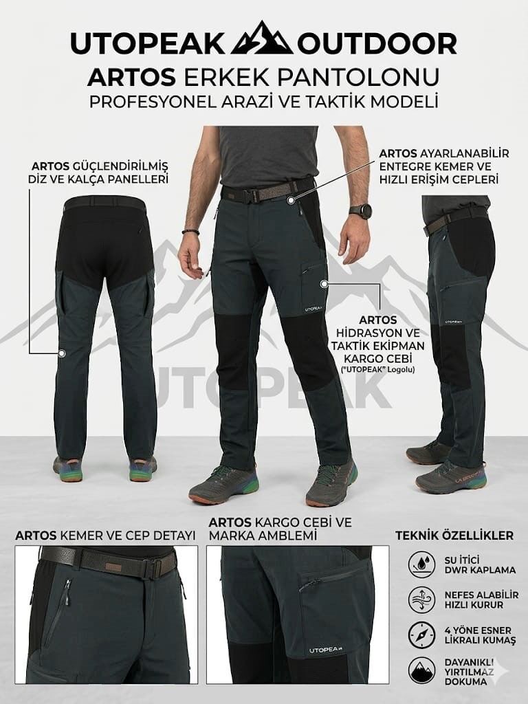 Utopeak Artos Erkek Pantolon Antrasit