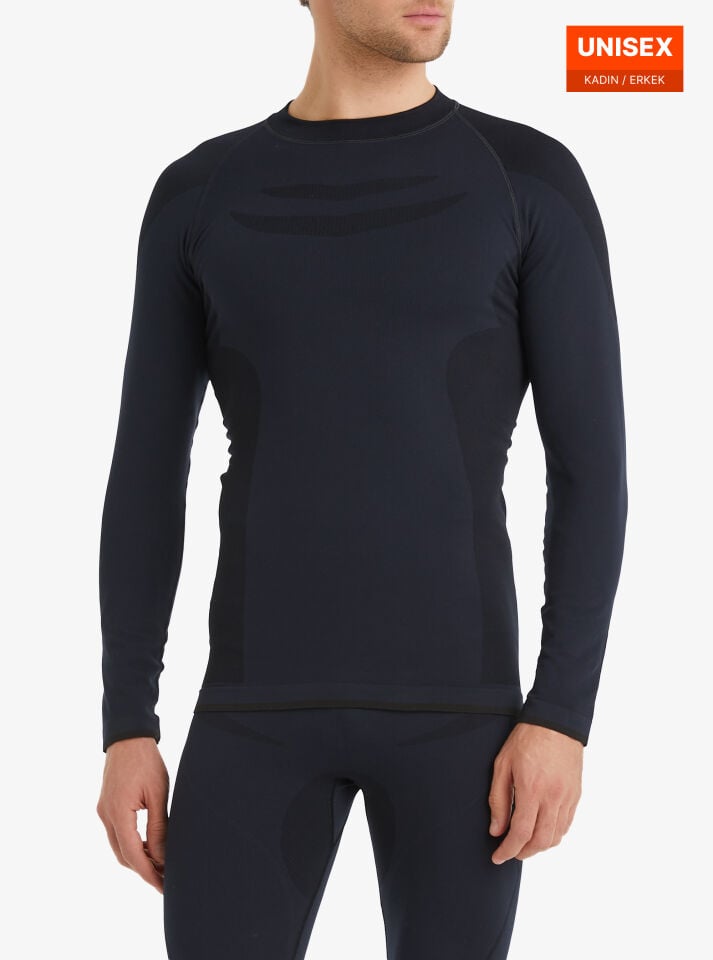 BlackSpade Unisex Termal Üst İçlik 2. Seviye Siyah