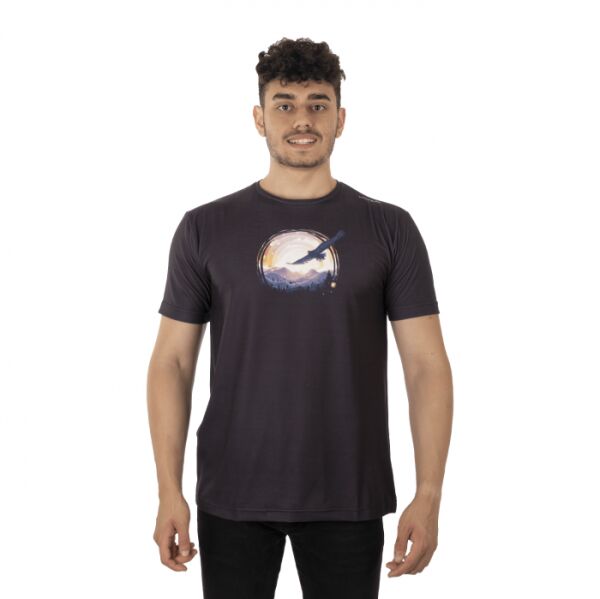 Utopeak Kartallı Siyah T-shirt