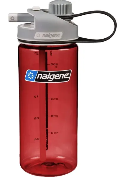 Nalgene MultiDrink Red/Gray Cap Tritan Suluk 20oz