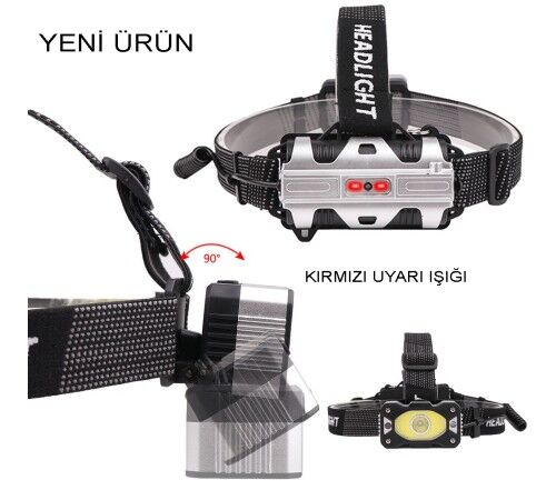 Watton 4 Modlu Sensörlü Şarjlı Kafa Lambası