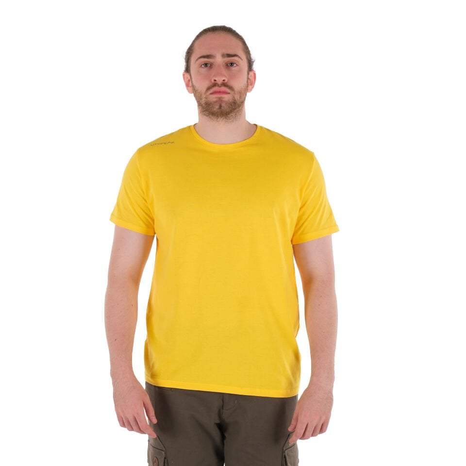 Utopeak Basic Unisex Penye T-Shirt - Sarı