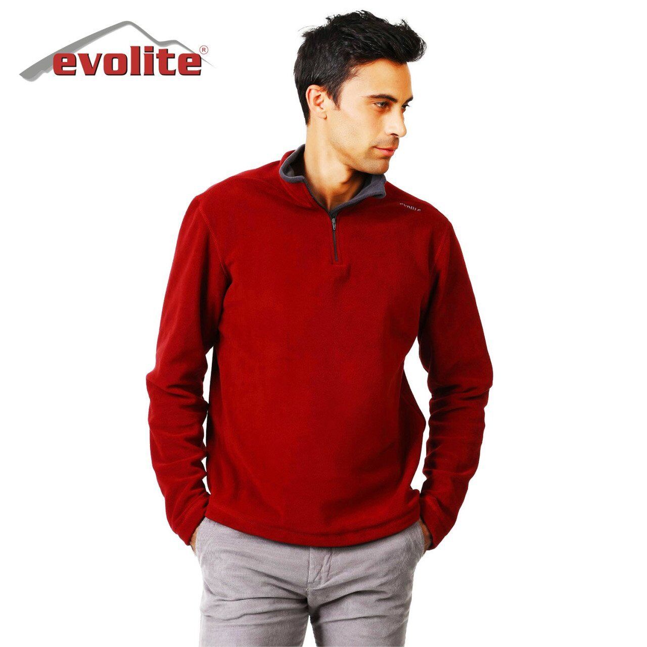 Evolite Fuga Erkek Mikro Polar Sweater - Bordo