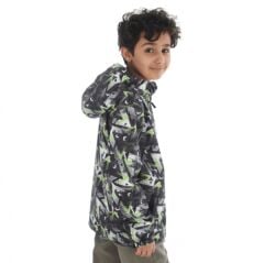 Utopeak Erkek Çocuk Su Geçirmez Ceket  Siyah-Yeşil