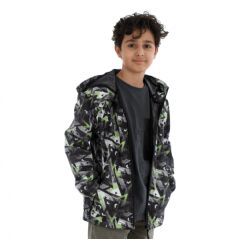 Utopeak Erkek Çocuk Su Geçirmez Ceket  Siyah-Yeşil