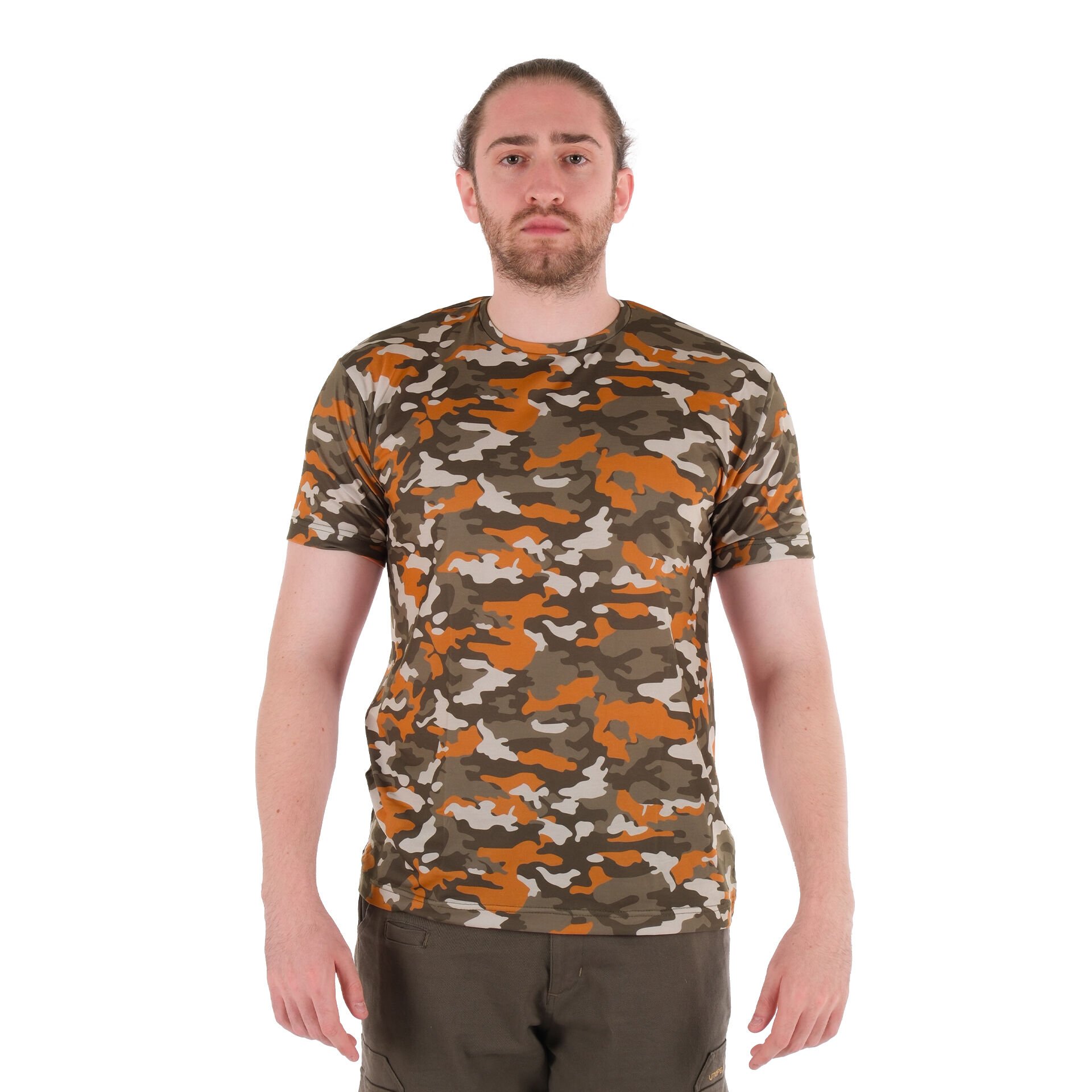 Utopeak Kamuflaj T-shirt / Yeşil-Turuncu