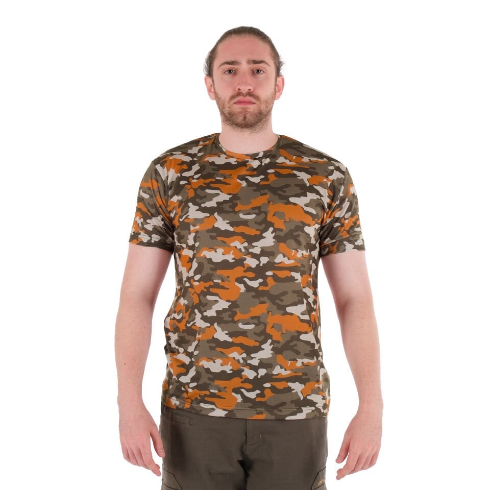 Utopeak Kamuflaj T-shirt / Yeşil-Turuncu