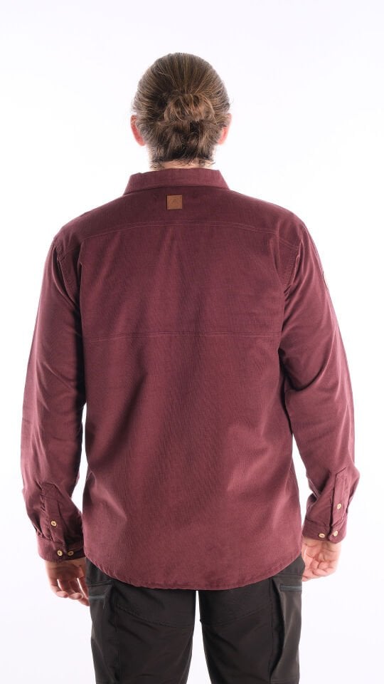 Utopeak Apolyont Kadife Erkek Gömlek Bordo