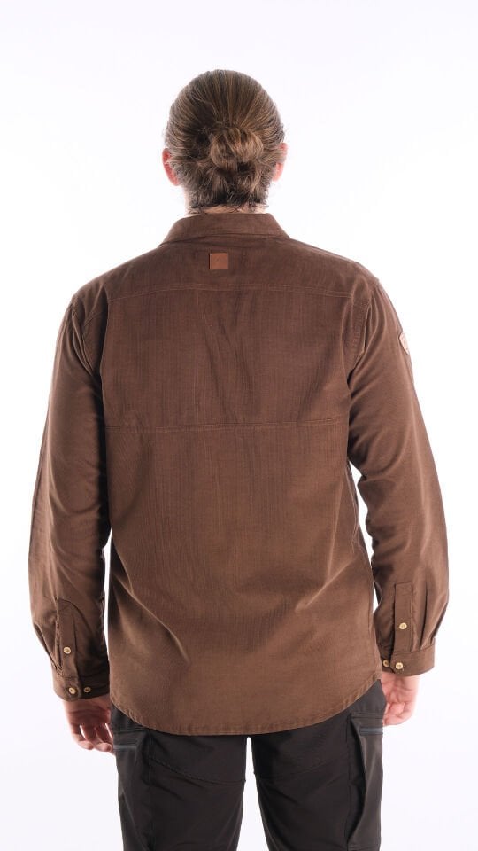 Utopeak Apolyont Kadife Erkek Gömlek Kahve