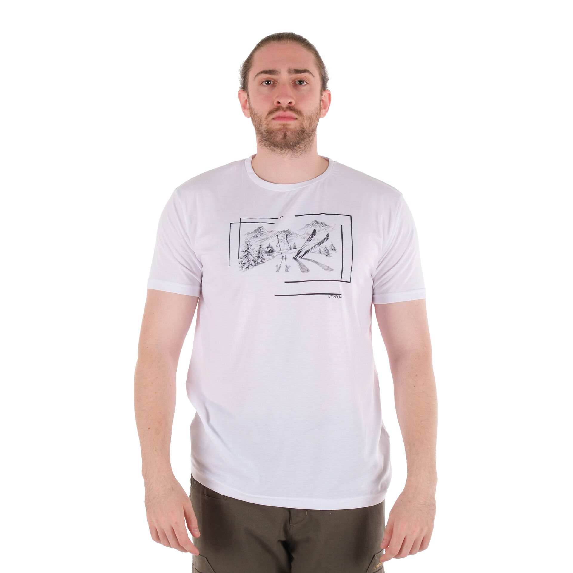 Utopeak Kayaklı T-shirt / Beyaz