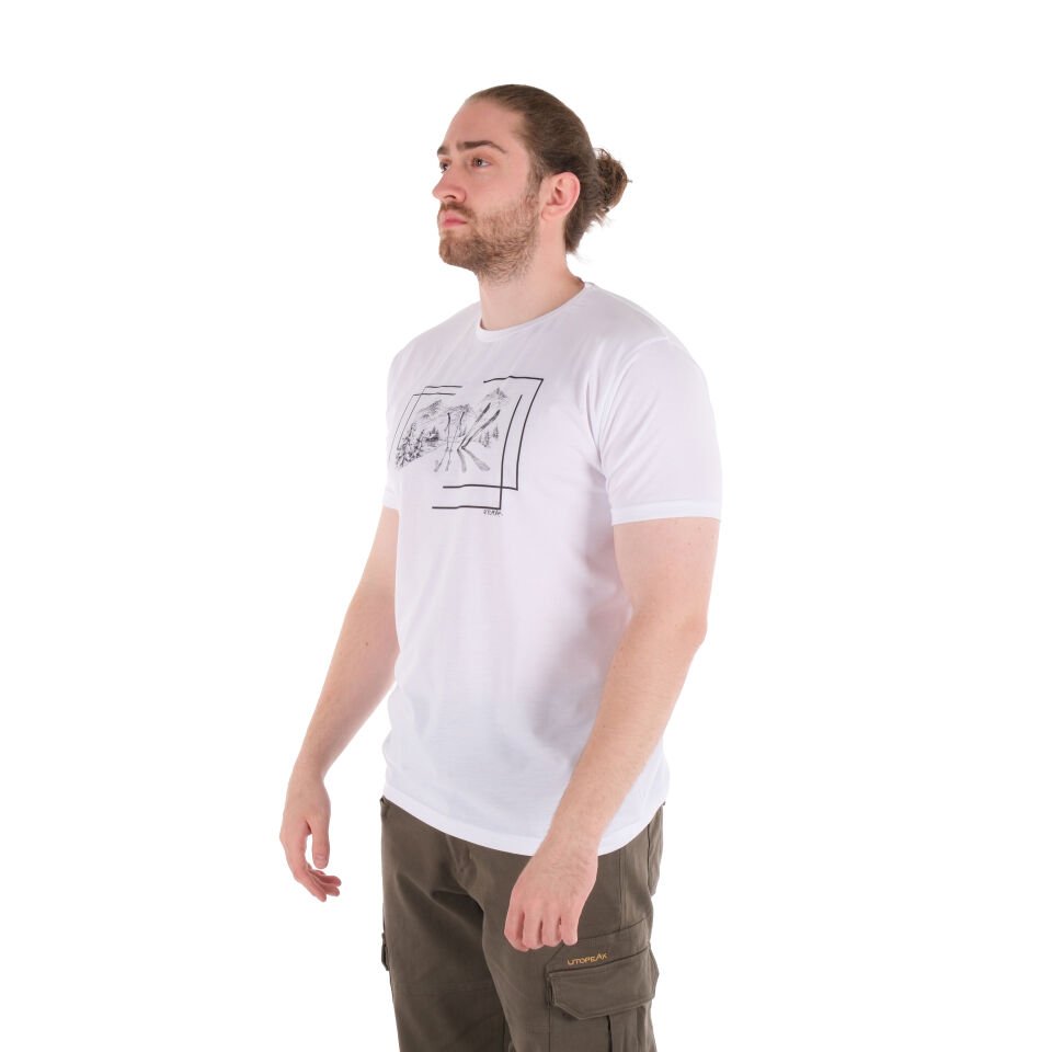 Utopeak Kayaklı T-shirt / Beyaz