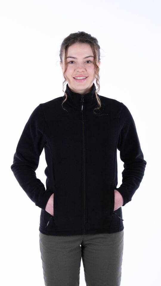 Utopeak K2 Tam Fermuar Kadın Polar Siyah