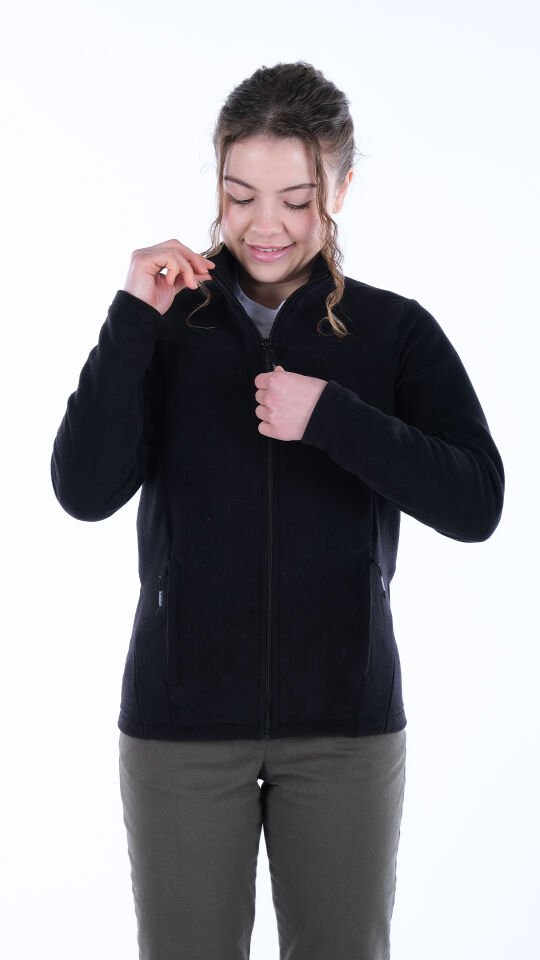 Utopeak K2 Tam Fermuar Kadın Polar Siyah