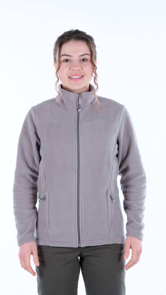 Utopeak K2 Tam Fermuar Kadın Polar Gri