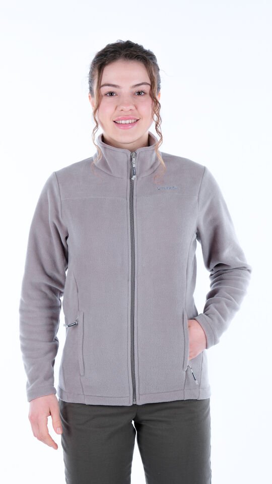 Utopeak K2 Tam Fermuar Kadın Polar Gri