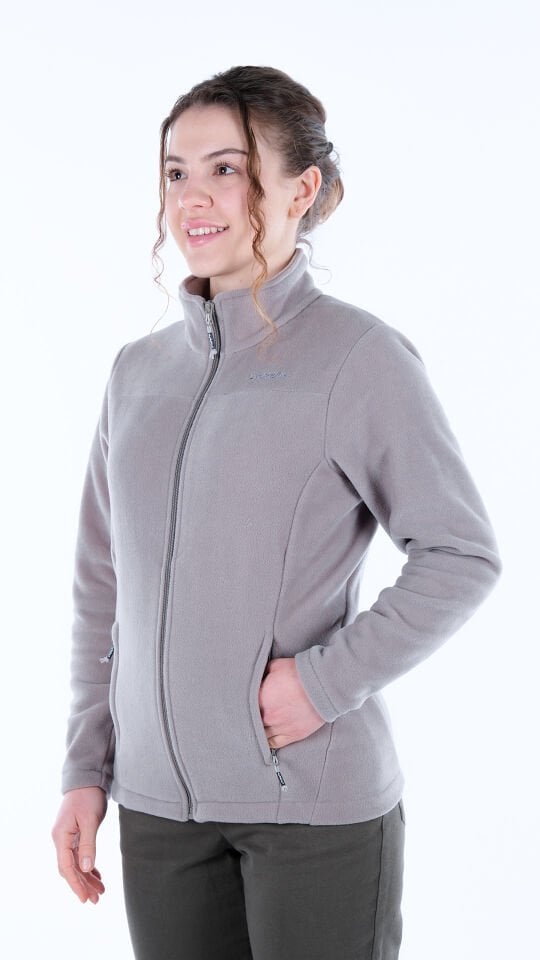 Utopeak K2 Tam Fermuar Kadın Polar Gri