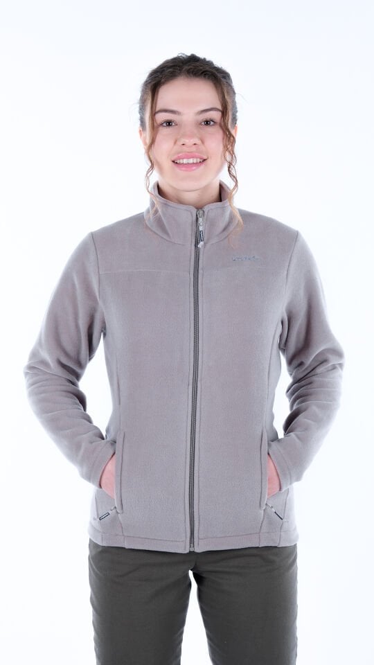 Utopeak K2 Tam Fermuar Kadın Polar Gri