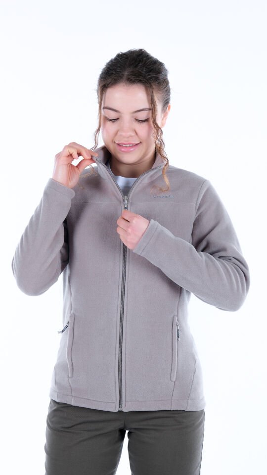 Utopeak K2 Tam Fermuar Kadın Polar Gri