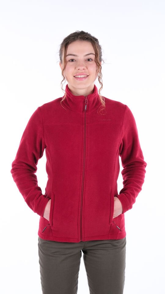 Utopeak K2 Tam Fermuar Kadın Polar Bordo