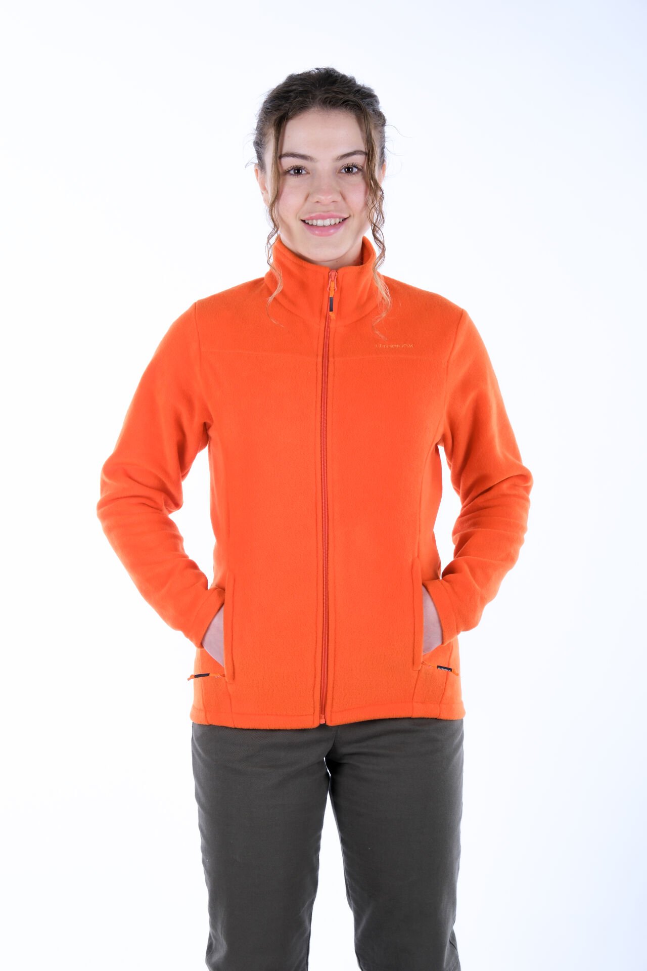 Utopeak K2 Tam Fermuar Kadın Polar Turuncu