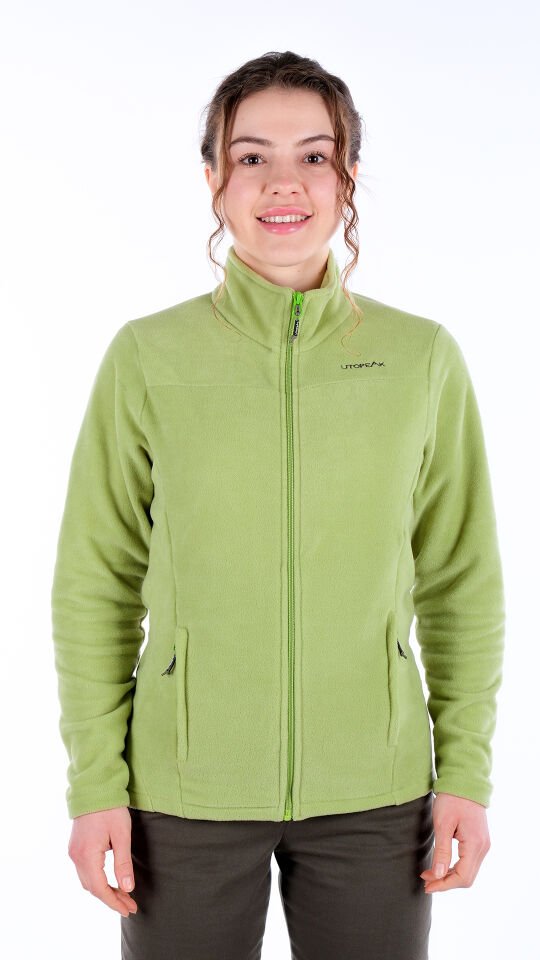 Utopeak K2 Tam Fermuar Kadın Polar F. Yeşil