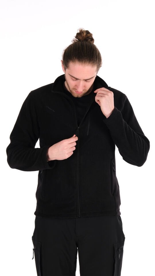 Utopeak K2 Tam Fermuar Erkek Polar Siyah