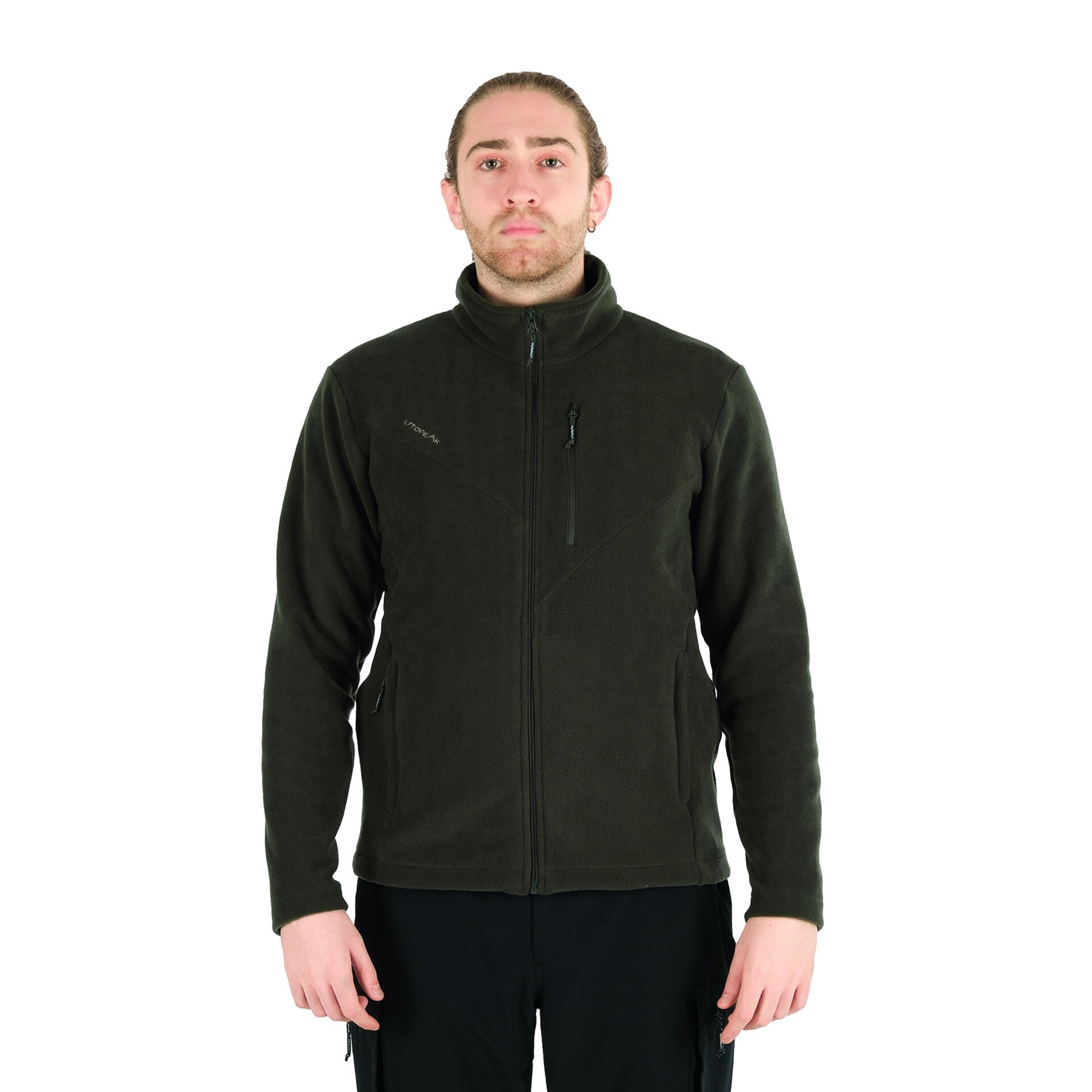 Utopeak K2 Tam Fermuar Erkek Polar Haki