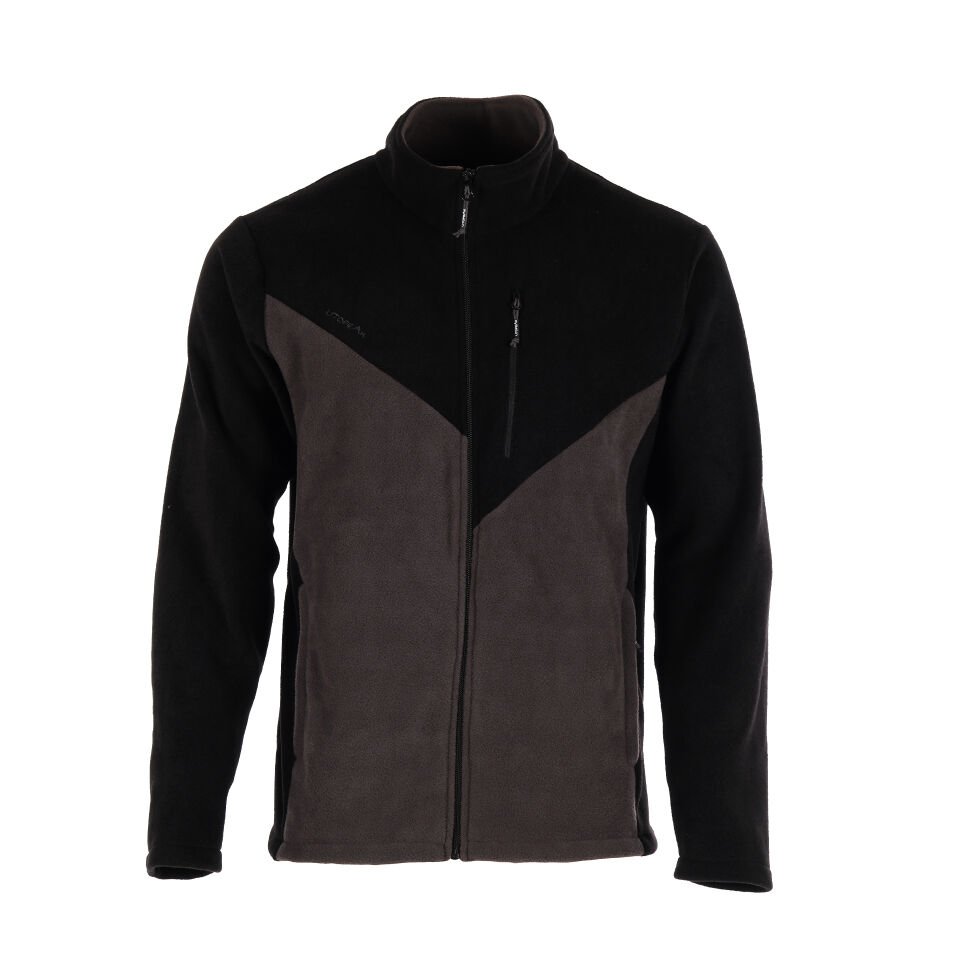 Utopeak K2 Tam Fermuar Erkek Polar Siyah-Antrasit