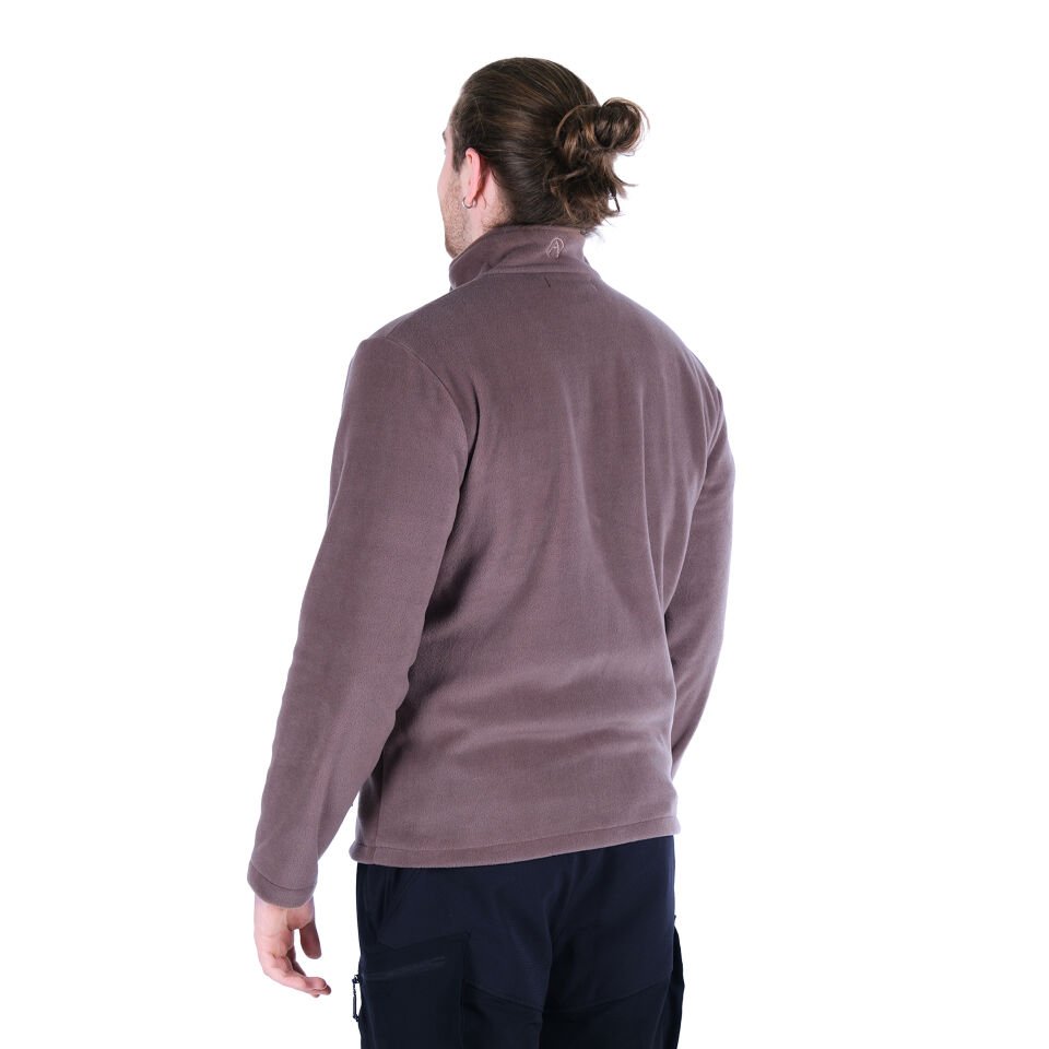 Utopeak K2 Tam Fermuar Erkek Polar Kahve-Camel