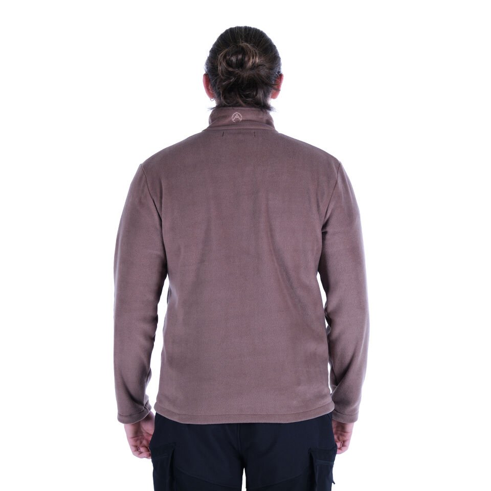 Utopeak K2 Tam Fermuar Erkek Polar Kahve-Camel