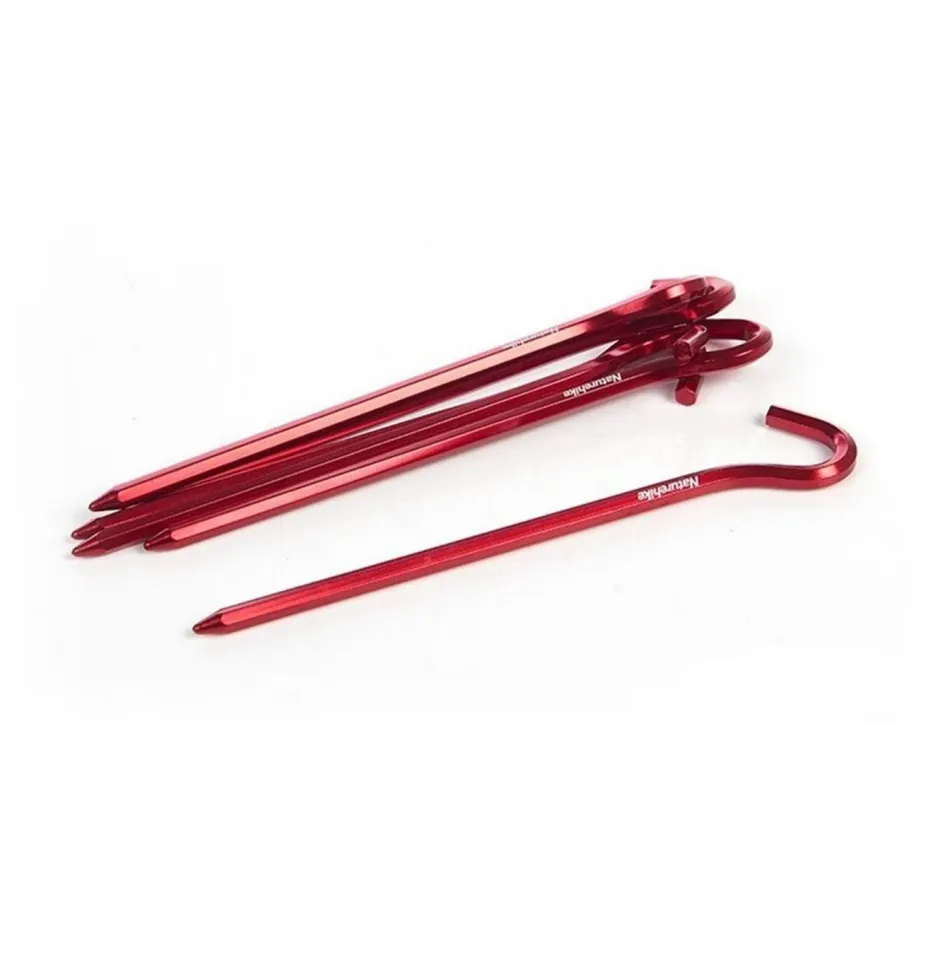 Naturehike Alüminyum Çadır Kazığı 6lı Kırmızı