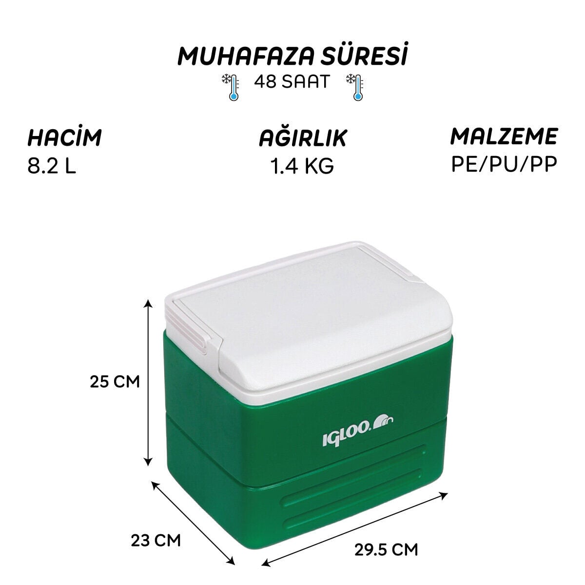IGLOO EliteCore Buzluk 8.2 Litre-YEŞİL