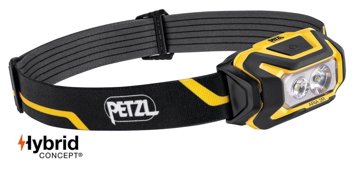 Petzl Aria 2R Kafa Feneri (600 lümen) (Siyah/Sarı)
